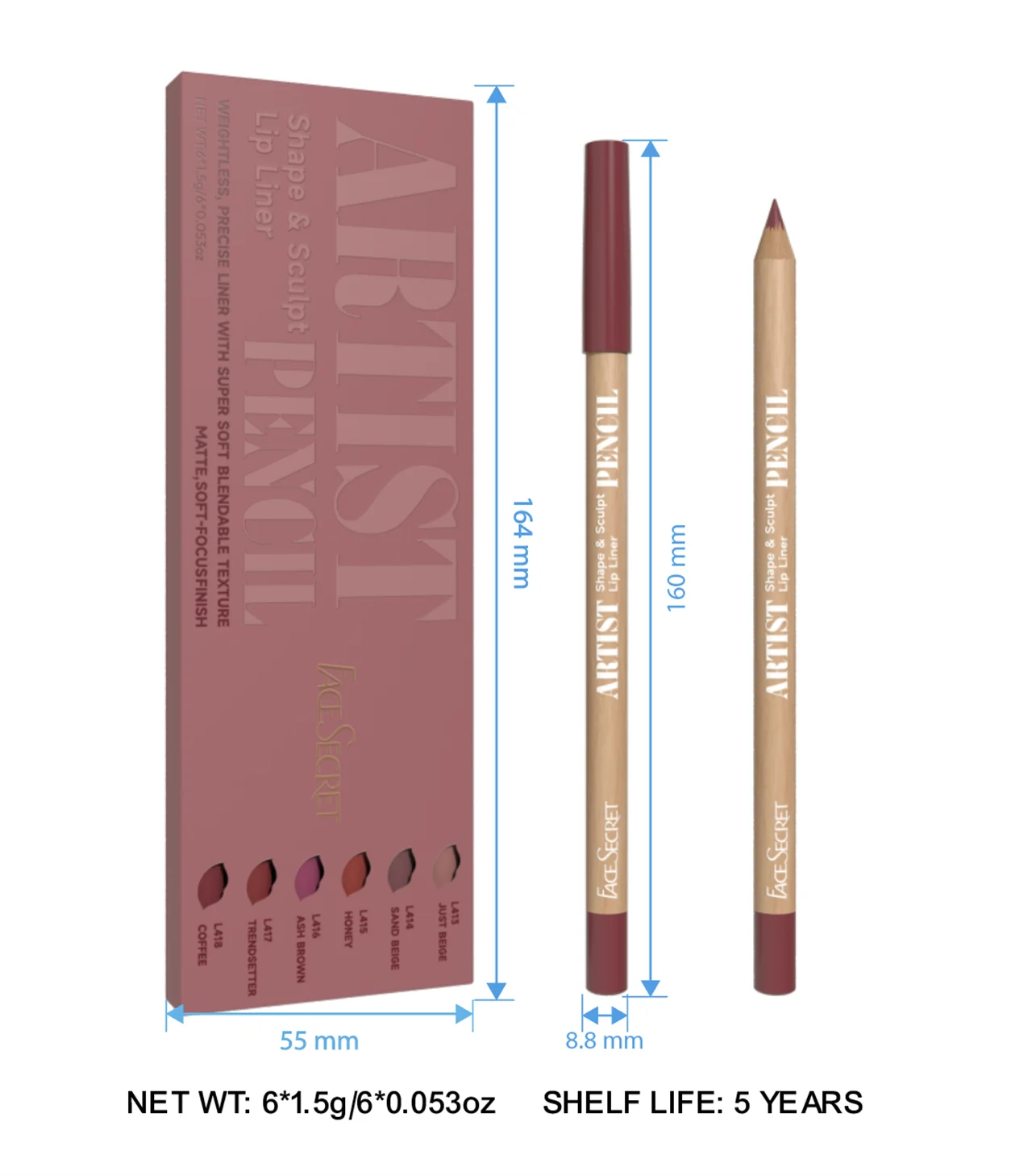 Face Secret Artist Shape Sculpt Lip Liner Pencil