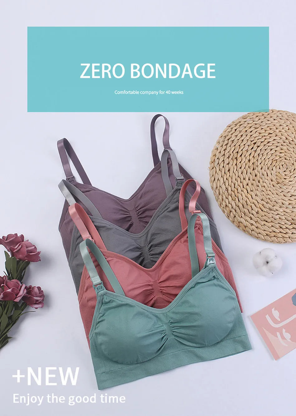 Breathable Maternity Pregnant Bras Comfort Breastfeeding